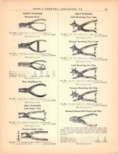 Vtg Print Ad Punches Nail Sets Kraeuter Schollhorn Paragon Bernard 1919 Hardware