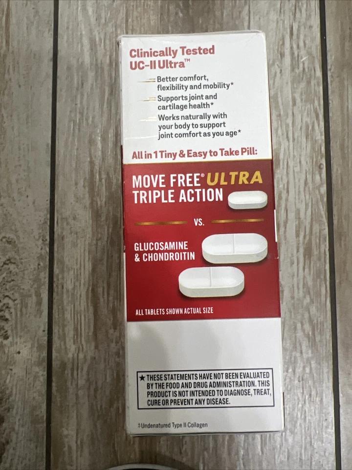 Move Free Joint Health Ultra 3xAction диетическая добавка (2 коробки по 30 таблеток) срок годности 12/25 - Изображение 4 из 4