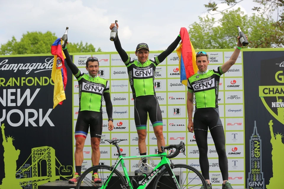 new unworn GRAN FONDO NEW YORK GFNY 2015 Biemme neon cycling jersey size L 4 - Image 2 of 4