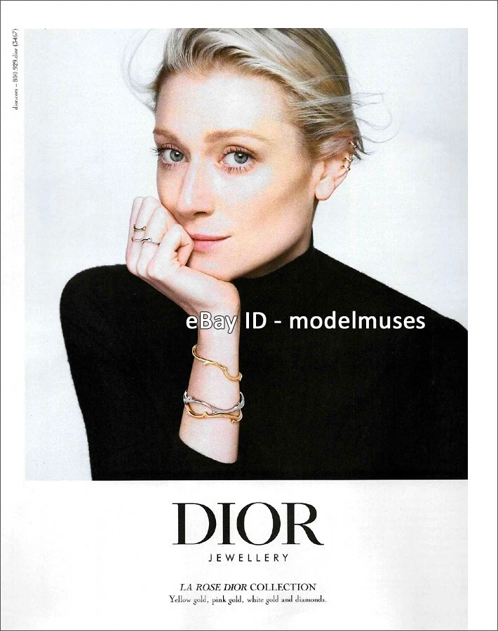 DIOR Bijoux 1 Page Magazine IMPRIME AD 2022 ELIZABETH DEBICKI la rose dior