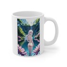 Anime Girl Mug 11oz - Naked Springs - White