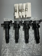 4PCS UF-652 Ignition Coils Pack 93815 Iridium Spark Plugs Compat A3