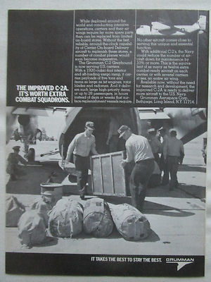 9/1980 PUB GRUMMAN C-2 GREYHOUND USS CARRIER C-2A US NAVY ORIGINAL ANZEIGE