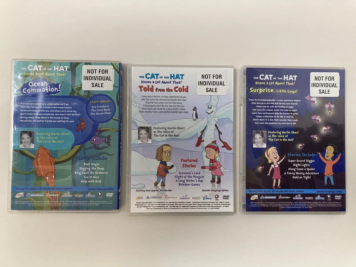 The Cat in the Hat DVD Lot 3 DVDs Ocean Commotion, Told from the