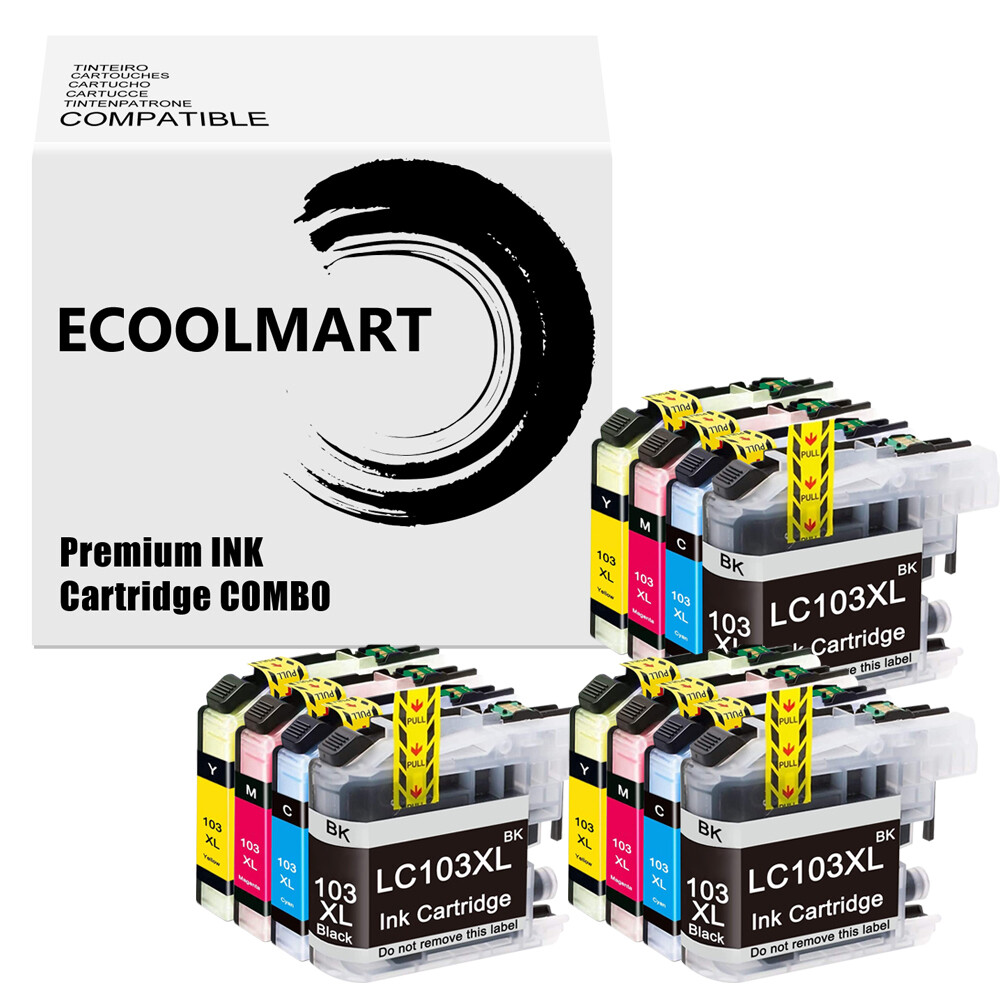 12PK Ink Cartridge fits Brother LC103 MFC-J4410DW MFC-J4610DW MFC-J650DW J6920DW