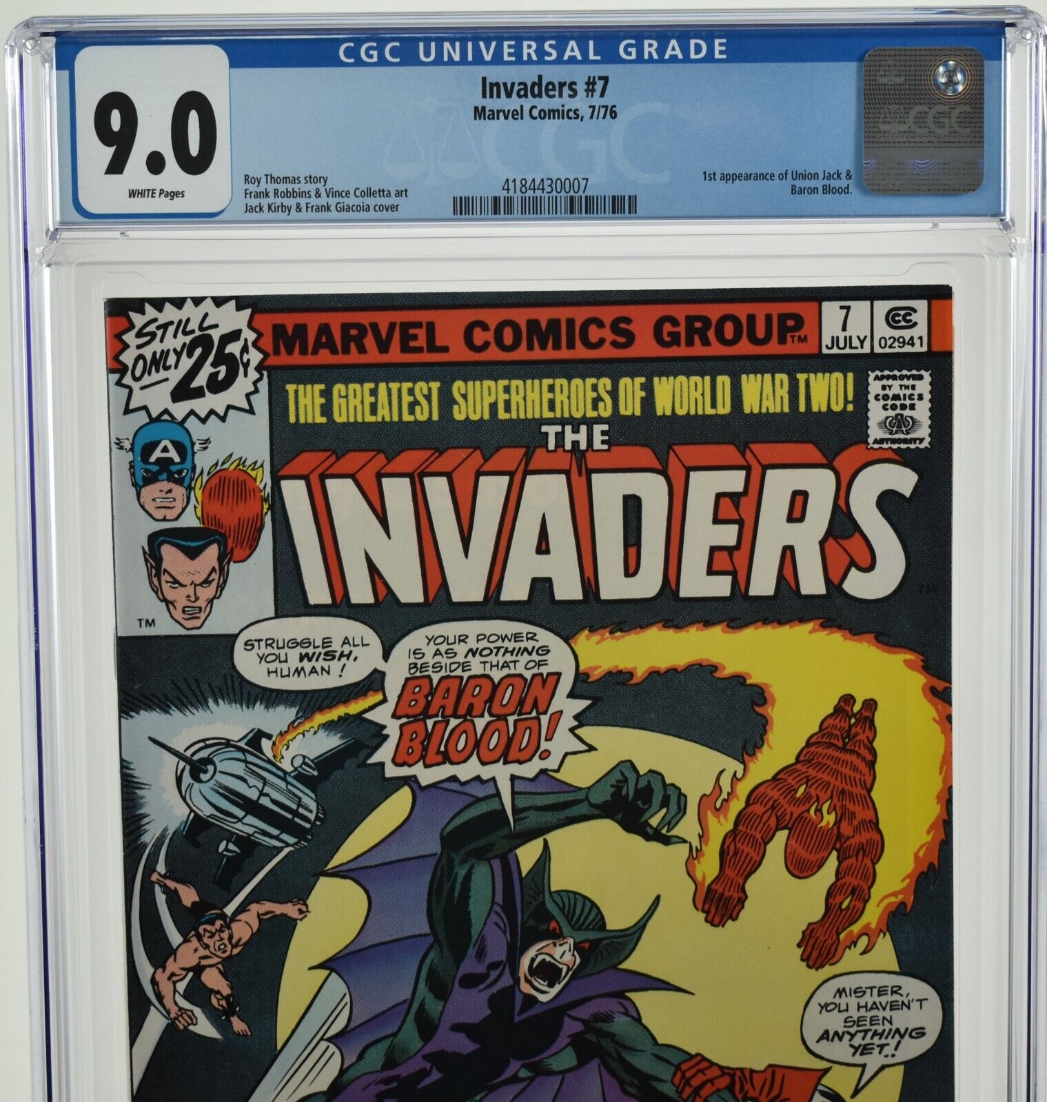 Invaders #7 Values and Pricing, Marvel Comics