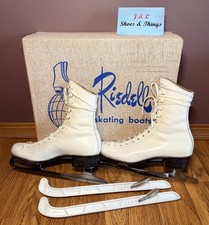 Vintage RIEDELL 220W ICE SKATES w/ BOX Women's Size 4.5N Sheffield Blades