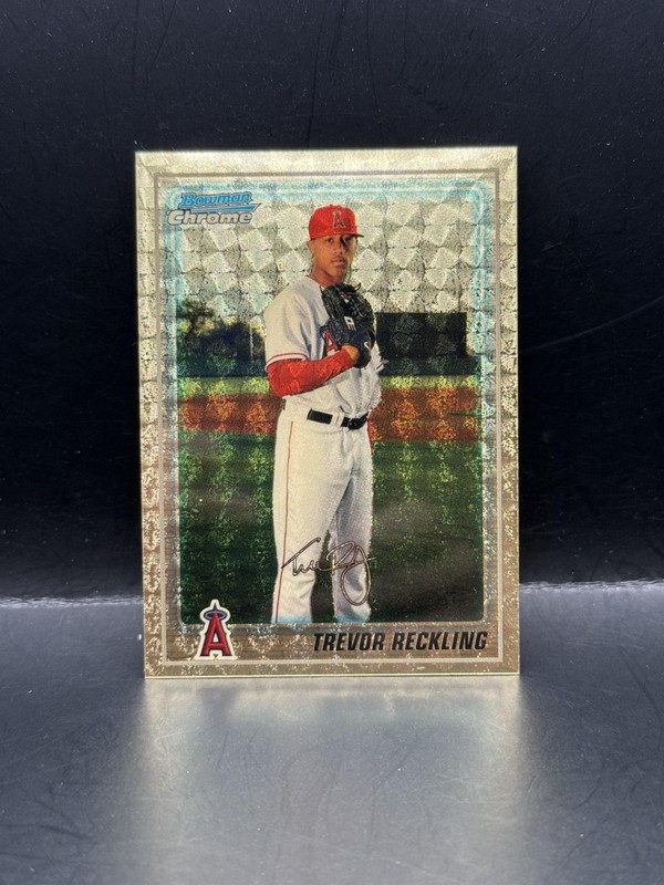 #BCP194 Trevor Reckling 2010 Bowman Chrome SN #/1 Angels Prospects SuperFractors