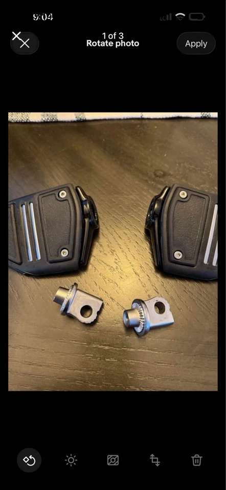 Soportes de clavija de carretera Harley Davidson negros en ángulo largo. Juego también clavijas If Ciro Foto 2 de 4