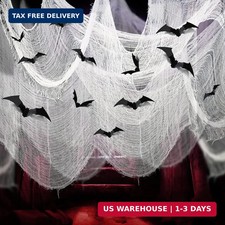 7 Pack Creepy Cloth Halloween Decorations72x30 Inch with Bats
