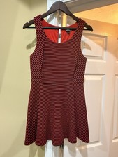Women’s Express Dress Sz S Red & Blue Stripes Sleeveless Mini 