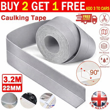 Bath Sealing Strip Self-Adhesive Caulk Tape Strip Toilet Wall Sealing Trim UK