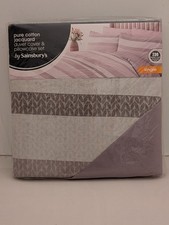 Sainsbury’s Lilac Single Pure Cotton Jacquard Single Duvet Cover Pillowcase Set
