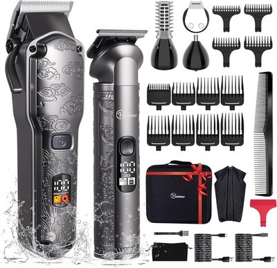 Hatteker Professional Hair Clippers for Men Beard Trimmer and Grey 