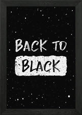 Back to black Framed Wall Art Poster Canvas Print Picture