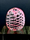 1970s Gentile Glass Pink Swirl with Controlled Bubbles Paperweight Back Stamped — photo 2