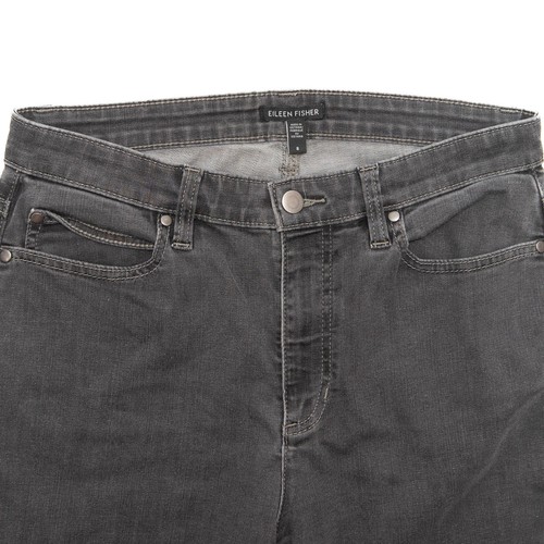 Eileen Fisher High Rise Organic Cotton Stretch Straight Leg Jeans Size 8 - Picture 4 of 11