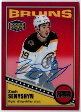 2020-21 O-Pee-Chee Platinum 19-20 Retro Rainbow Red Auto ZACH SENYSHYN #R-74 OPC