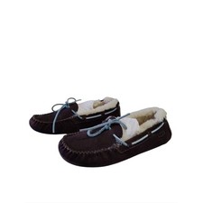 UGG Dakota Moccasin Slippers Women's 8 Shearling Suede Lace Comfort
