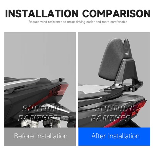 Passenger Seat Rear Backrest Cushion Back Rest Pad For Honda XADV 350 2022-2025 - Picture 10 of 15