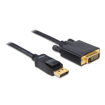 Delock 82592 Kabel DisplayPort 1.1 Stecker  DVI 24+1 Stecker Passiv 3 m schwarz