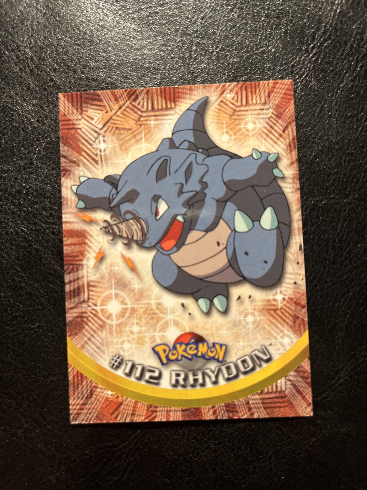 Pokemon Topps Card - Rhydon #112 Non Holo TV Animation Edition Blue Label 