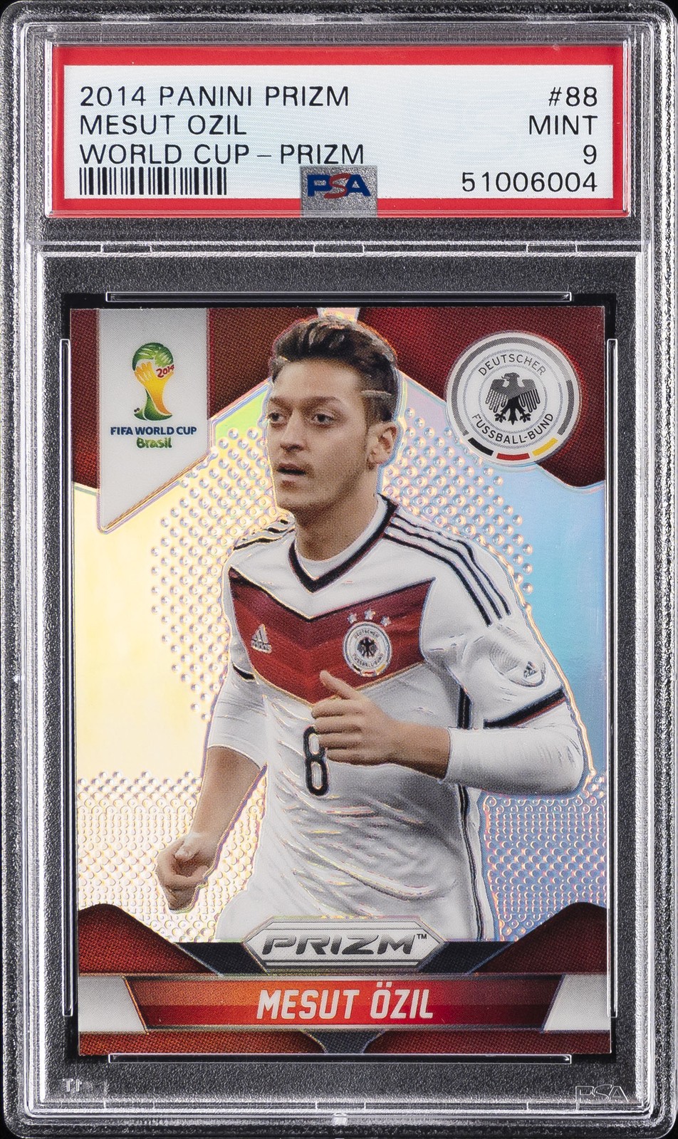 2014 PANINI PRIZM WORLD CUP PRIZM #88 MESUT OZIL PSA 9