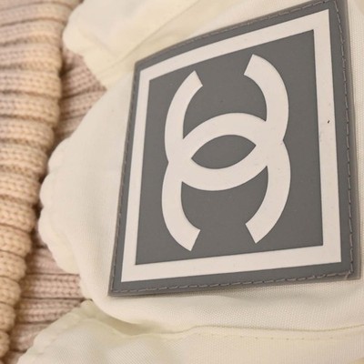 Chanel White Sport Line Knit Cap #M Small Good 186580 | eBay display picture 2
