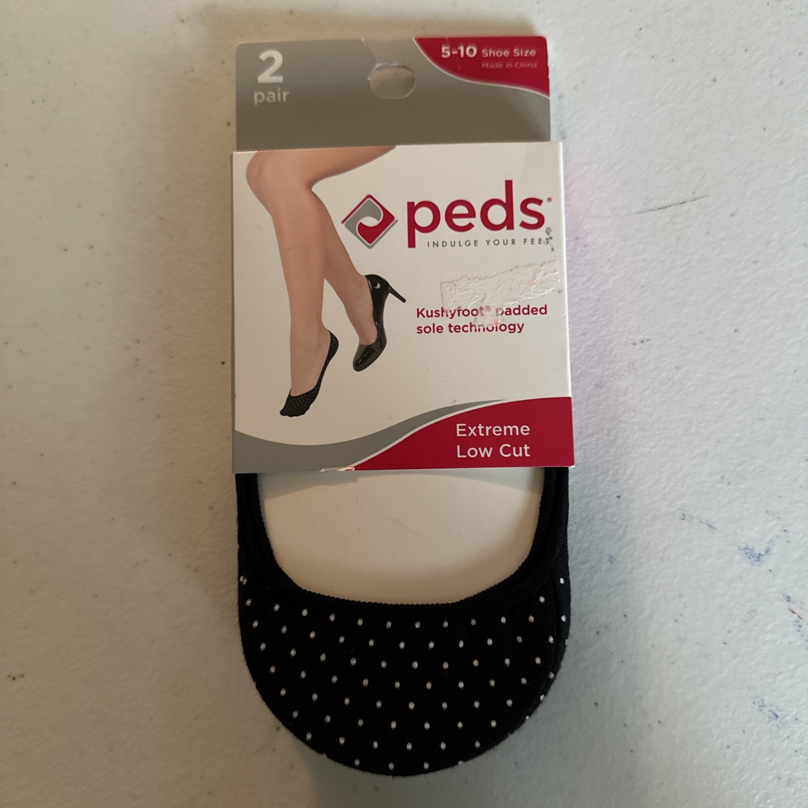 SAOLA PEDS Taglio Basso DONNA TAGLIA 5 10 PEDS Confezione da 2 Suola Imbottita a Pois