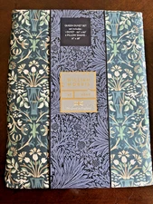 William MORRIS & CO. QUEEN Duvet Set Flower Pot China Blue 100% Cotton