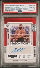 2022 Chronicles WWE Gable Steveson Contenders Rookie Season Ticket Auto PSA 10