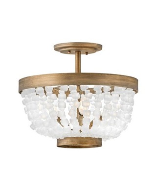 Fredrick Ramond FR30203 Dune 4 Light 16''W Semi-Flush Bowl Ceiling - Gold