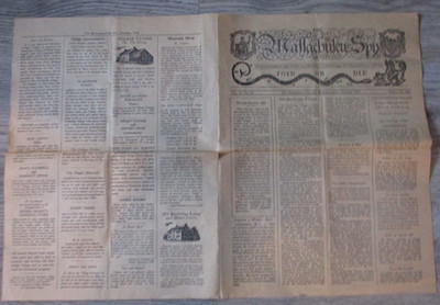 The Massachusetts Spy 1958 Old Sturbridge Village Map Zeitungsprogramm (G)