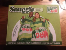 2024 MOUNTAIN DEW Snuggie 71" X 54" - Blanket with Sleeves - BRAND NEW IN BOX
