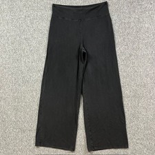 Eileen Fisher Pants Womens M Black Wide Leg Pull On Tencel Lyocell High Waist