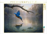 Calvendo Puzzle Nosedive - Kingfisher On The Water | 1000 Pieces, Finished Size