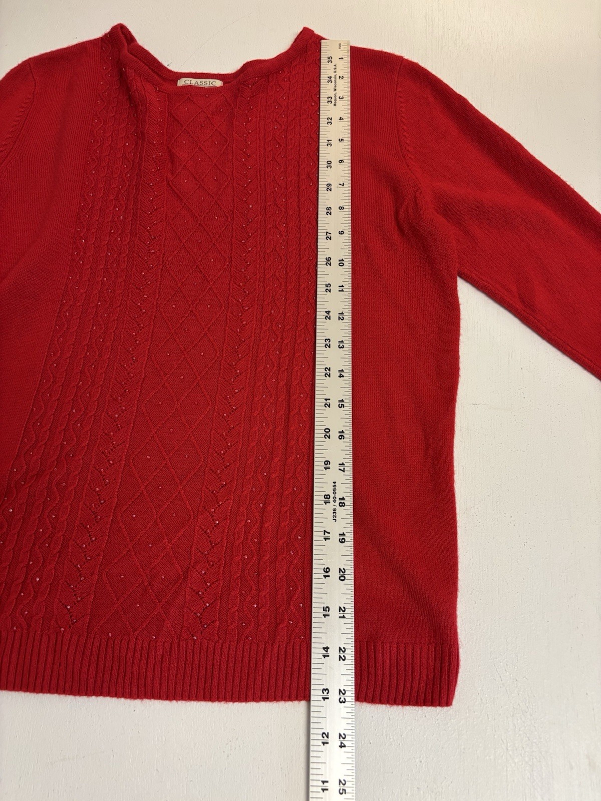 vtg Classic Elements Red Pullover Sweater Petite … - image 15