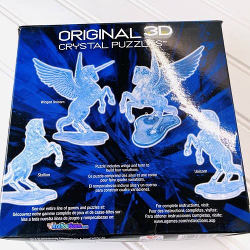 BePuzzled Original DELUXE 3D Crystal Puzzle Pegasus - 44 Pieces - New In Box - Picture 3 of 3