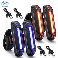 USB Rechargeable Bike Rear Light Waterproof LED Safety Warning Taillight