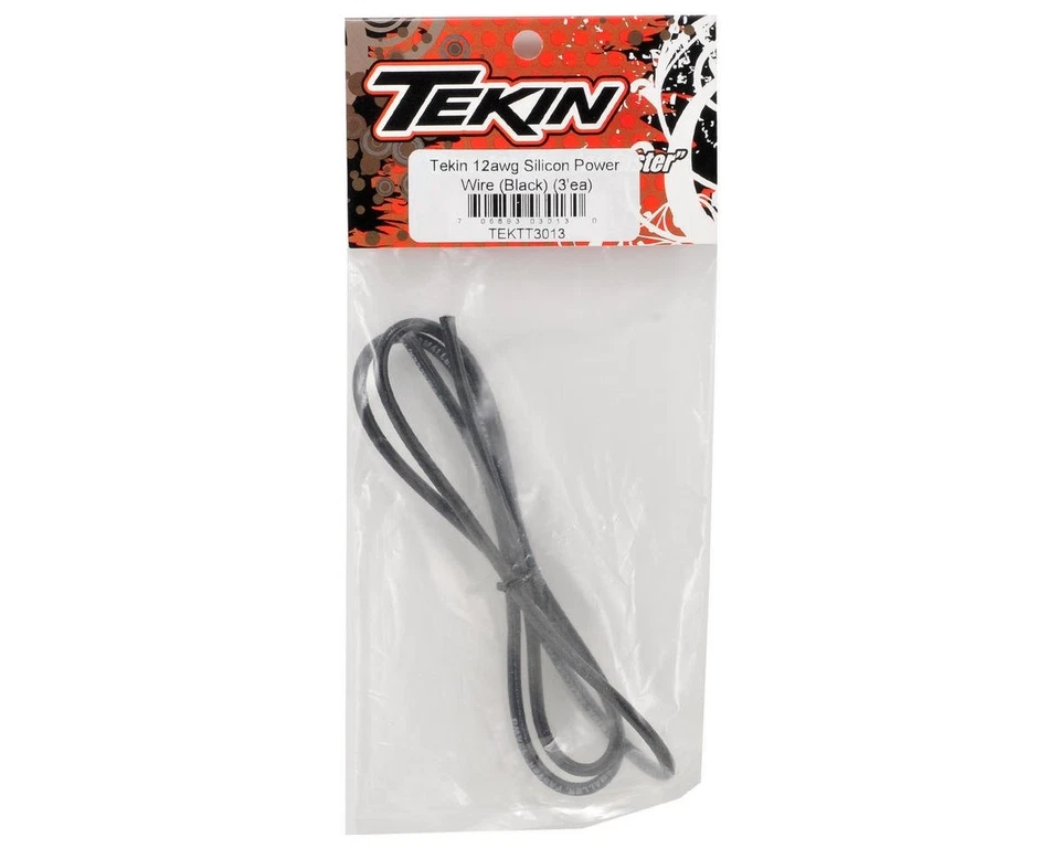 Cable de alimentación de silicona 12 AWG 36 negro TEKTT3013 velocidad de coche Foto 2 de 2