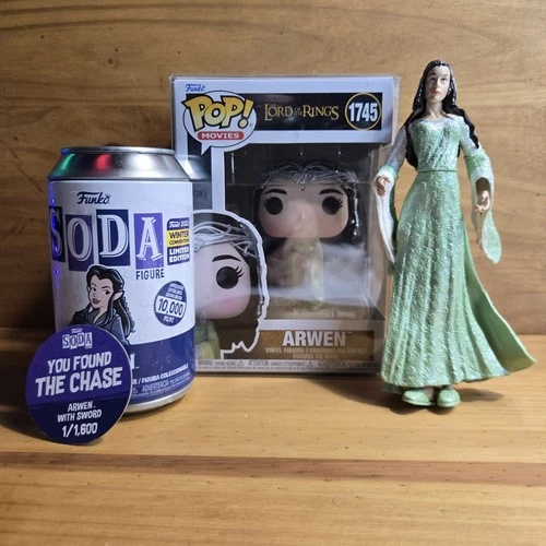 Funko Pop Lord of the Rings Arwen Lot #1745 Vinyl Soda Chase And Toybiz Figure