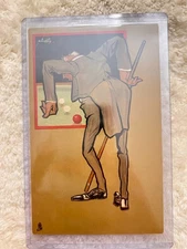 Early 1900's Billiard Post Card. Card Is In A Sleeve Then A Hard Plastic Case