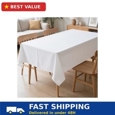 MRJ Rectangle Polyester Table Cloth Washable Wrinkle Resistant for Banquet