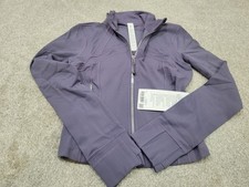 Lululemon Define Cropped Jacket Nulu Size 6 Color Grape Mist/Mirror Silver/Mirr