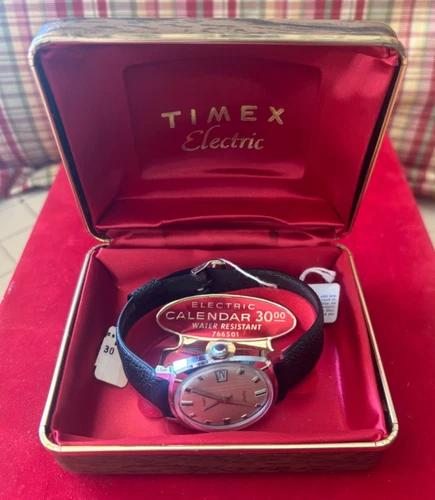 Vintage 70s? Timex Electric Men's Watch - New Old Stock - Box, Outer Box, Papers