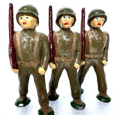 Vintage Barclay World War Military Marching Toy Soldiers Podfoot Figures Lot