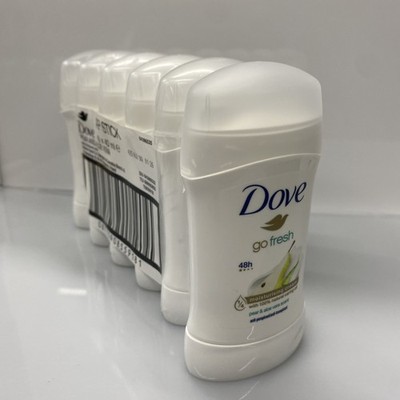 Dove Go Fresh Pear Aloe Deodorant Stick Reliable Sweat Odor Protection 6-Pack