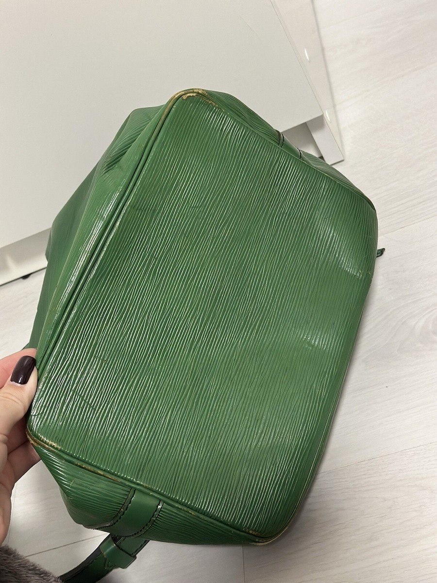 Vintage Louis Vuitton Noe Leather Green Shoulder Drawstring Bag | eBay