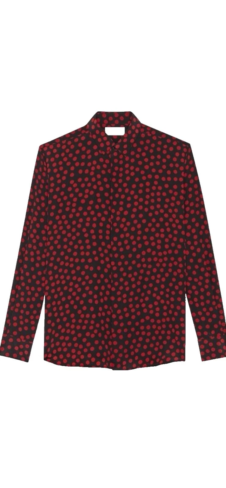 Botón informal de Seda Saint Laurent-Down Shirts for Men