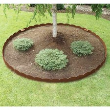 Garden Lawn Border Edge Flexible Scalloped Shape Metal Edging Rust